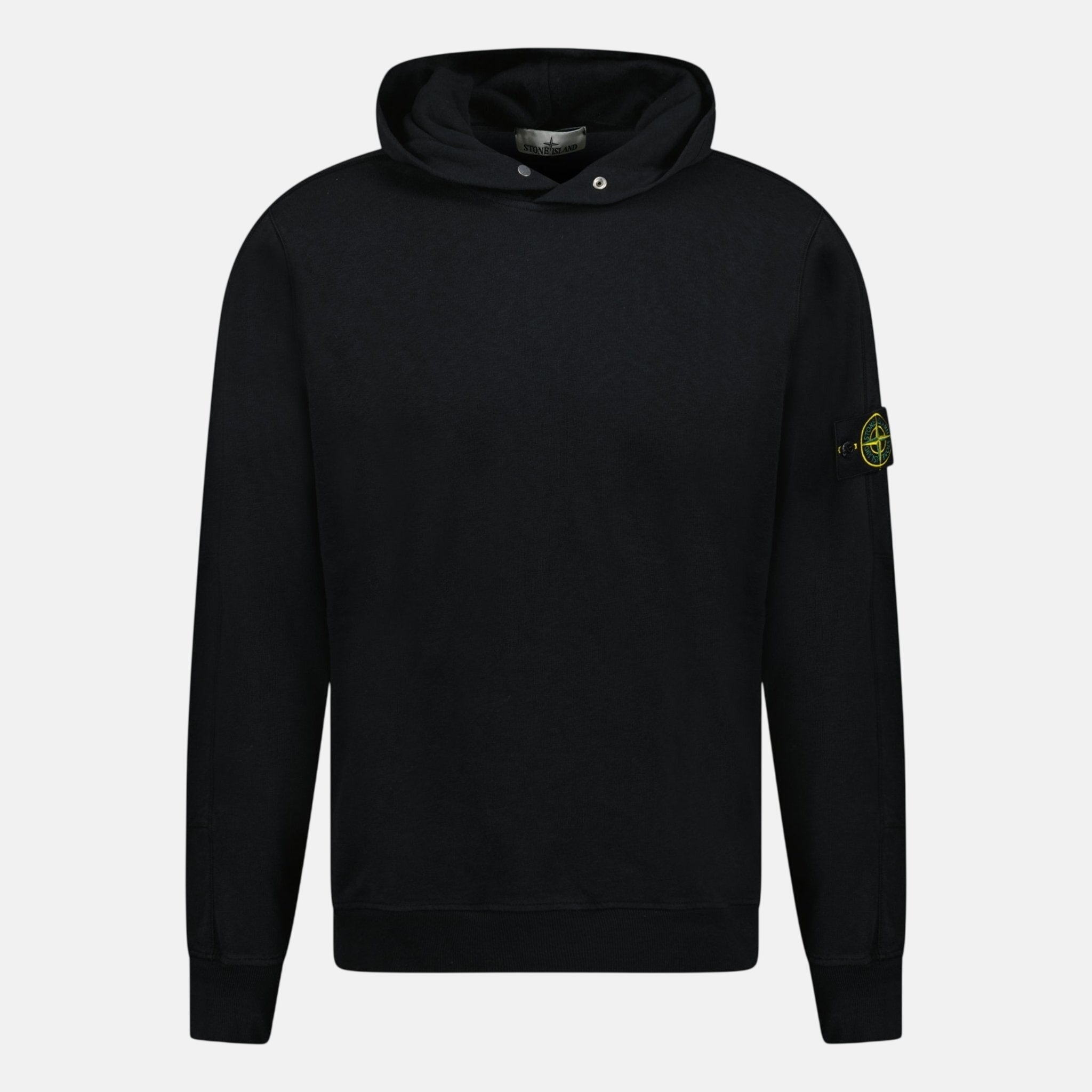 Stone Island ‘Old’ Treatment Hooded Sweatshirt Black - C22/C21 - northern threads uk