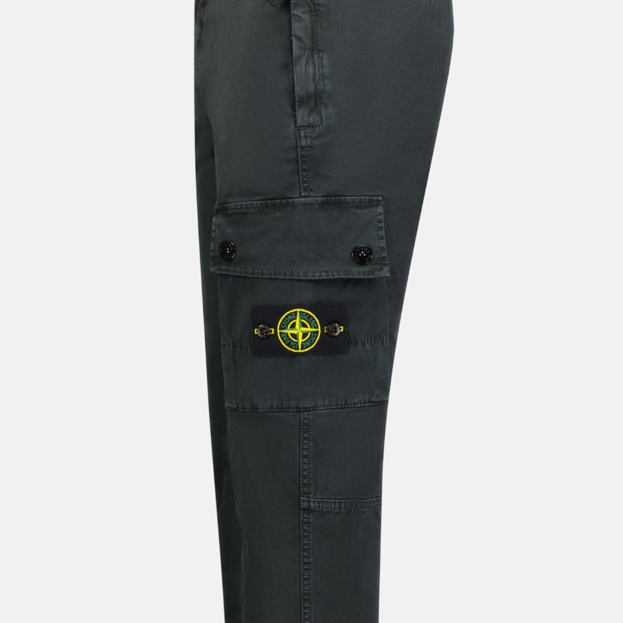 Stone Island Patch Cargo Trousers Black - northern threads
