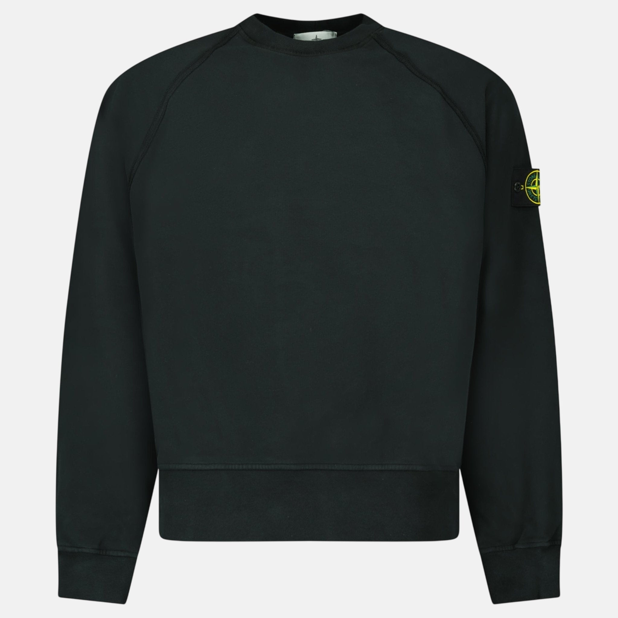Stone Island Relaxed Fit Crewneck Sweatshirt Black - A3 - northern threads uk