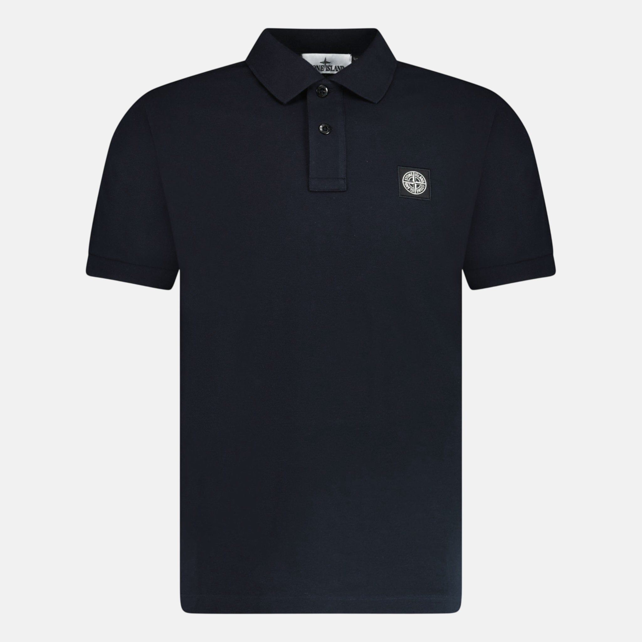 Stone Island Slim Fit Compass Badge Polo Shirt Black - A52 - northern threads uk