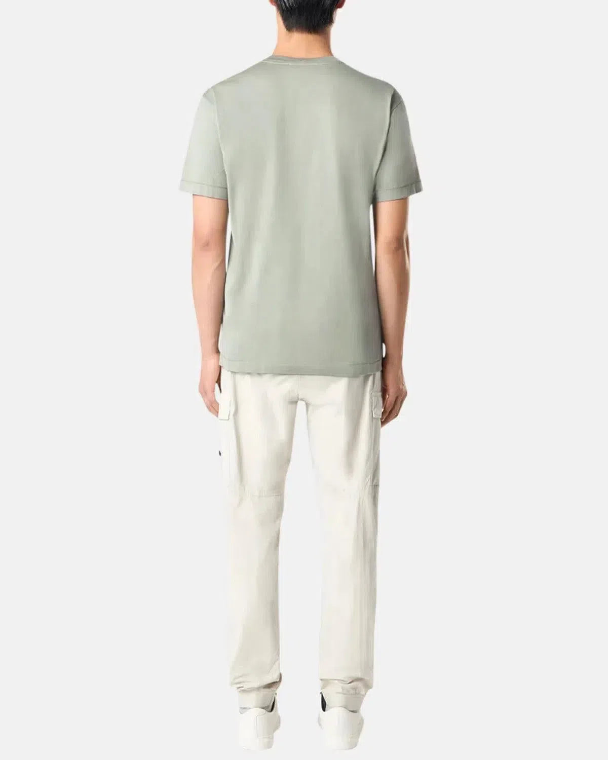 STONE ISLAND-STONE ISLAND 2100039 60/2 COTTON JERSEY T-SHIRT SAGE GREEN-NORTHERN THREADS DESIGNER MENSWEAR
