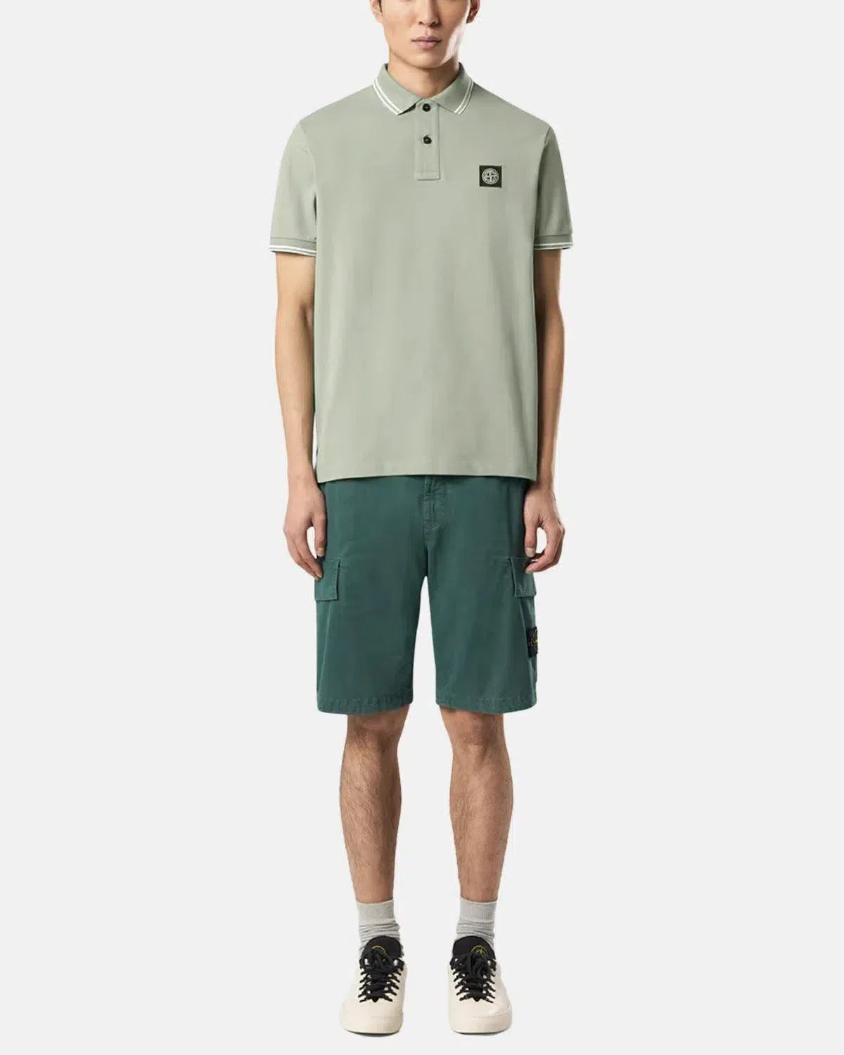 STONE ISLAND 22002SC ORGANIC COTTON ELASTANE PIQUE TIPPED