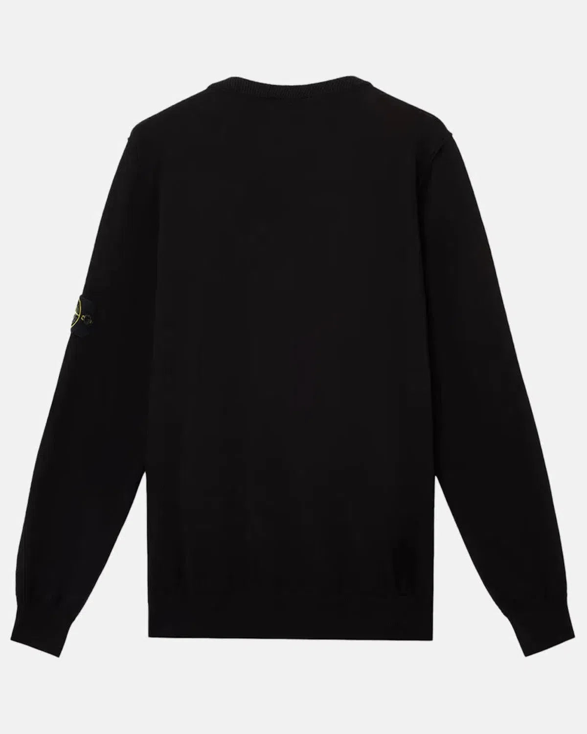 STONE ISLAND-STONE ISLAND 5100053 SOFT ORGANIC COTTON CREWNECK KNIT BLACK-NORTHERN THREADS DESIGNER MENSWEAR