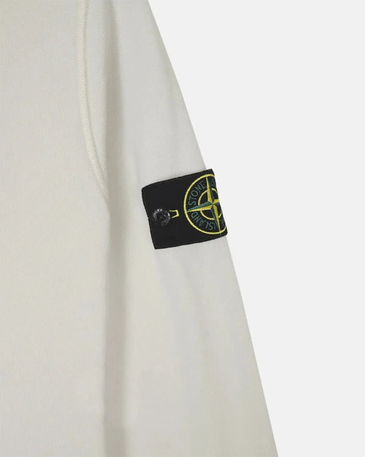 STONE ISLAND-STONE ISLAND 6100044 ORGANIC COTTON FLEECE SWEATSHIRT NATURAL-NORTHERN THREADS DESIGNER MENSWEAR