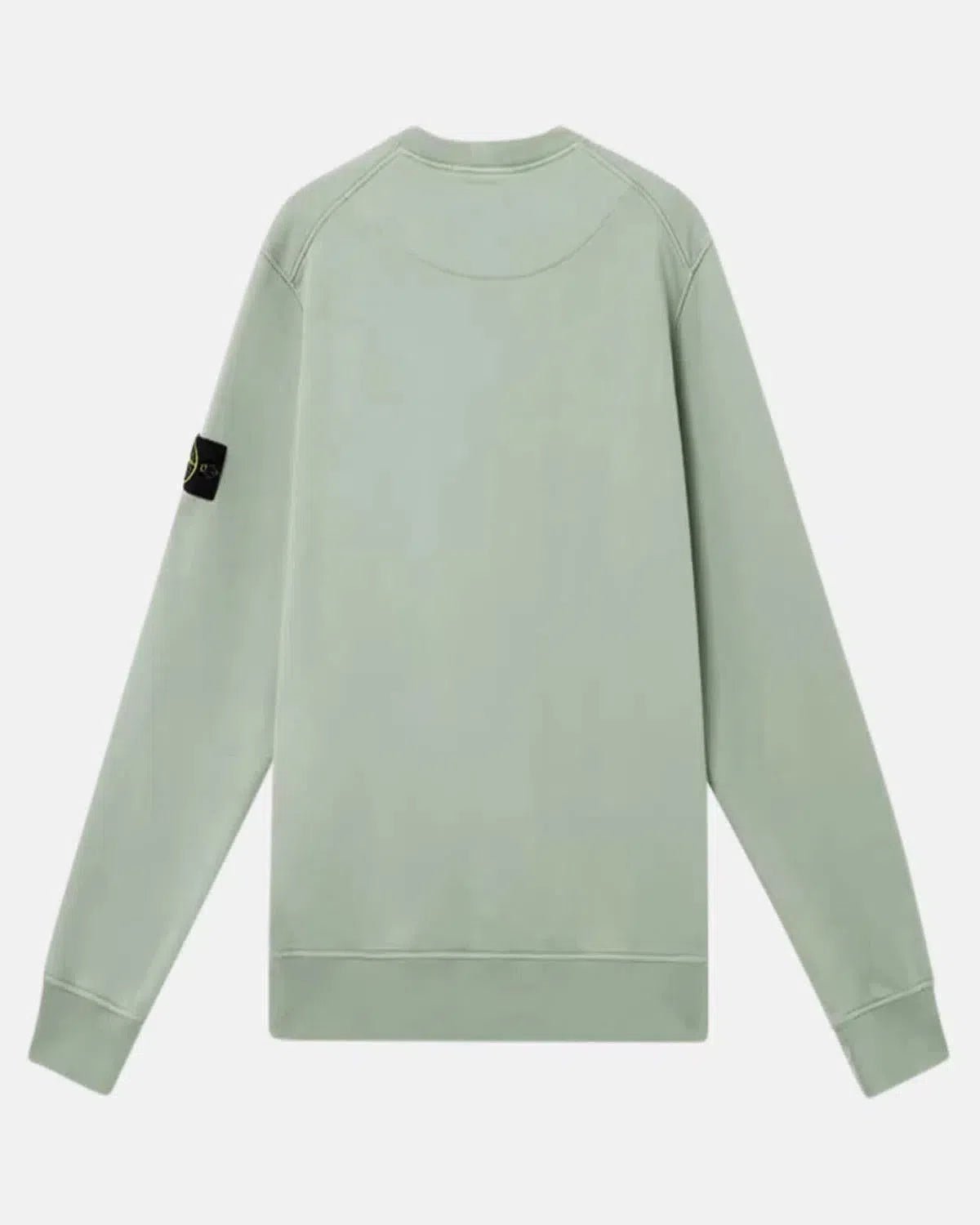 STONE ISLAND-STONE ISLAND 6100044 ORGANIC COTTON FLEECE SWEATSHIRT SAGE GREEN-NORTHERN THREADS DESIGNER MENSWEAR