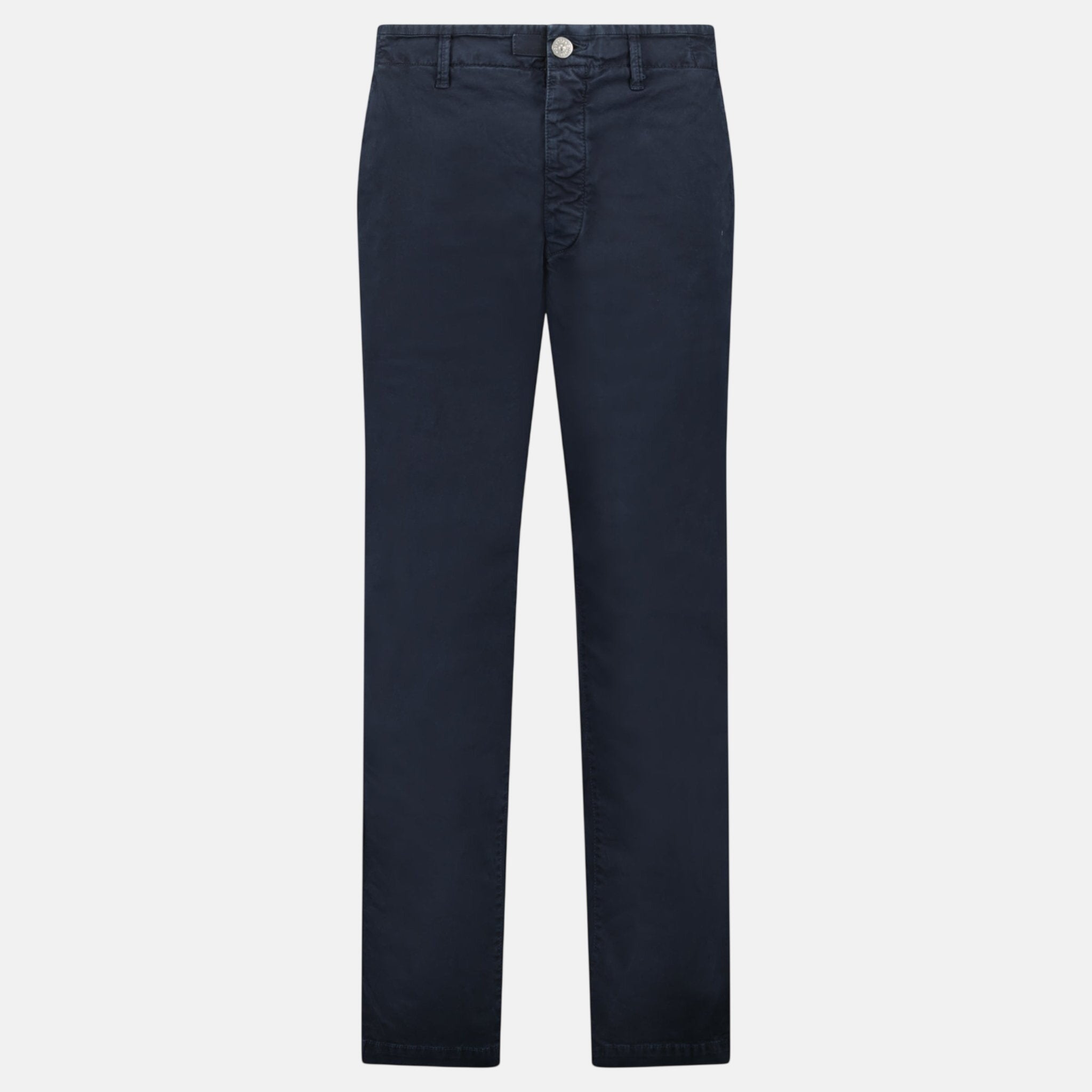 Stone Island Stretch Organic Broken Twill ‘OLD’ Effect Chino Trousers Navy - C90 - northern threads uk