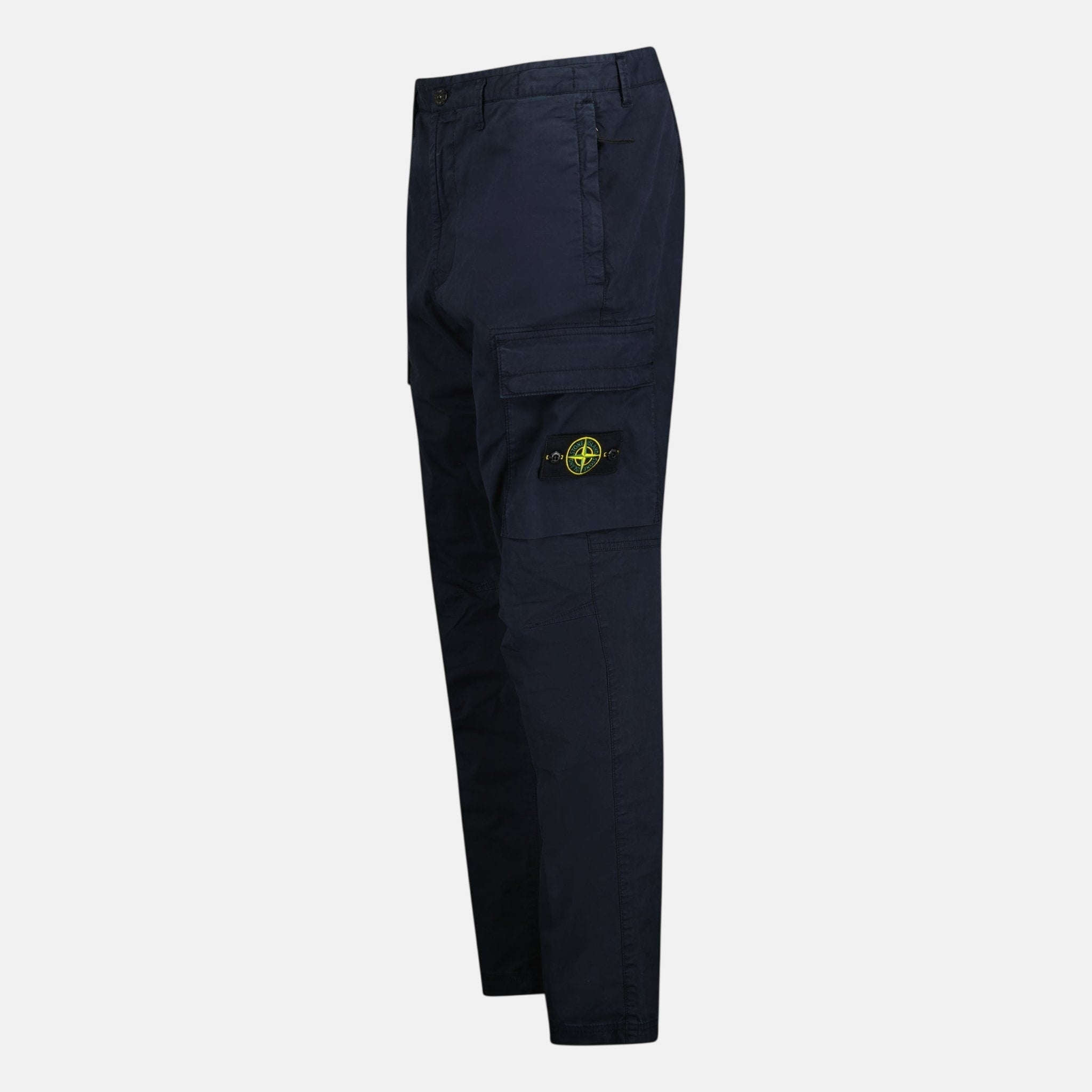 Stone Island Tapered Cargo Trousers Navy - northern threads