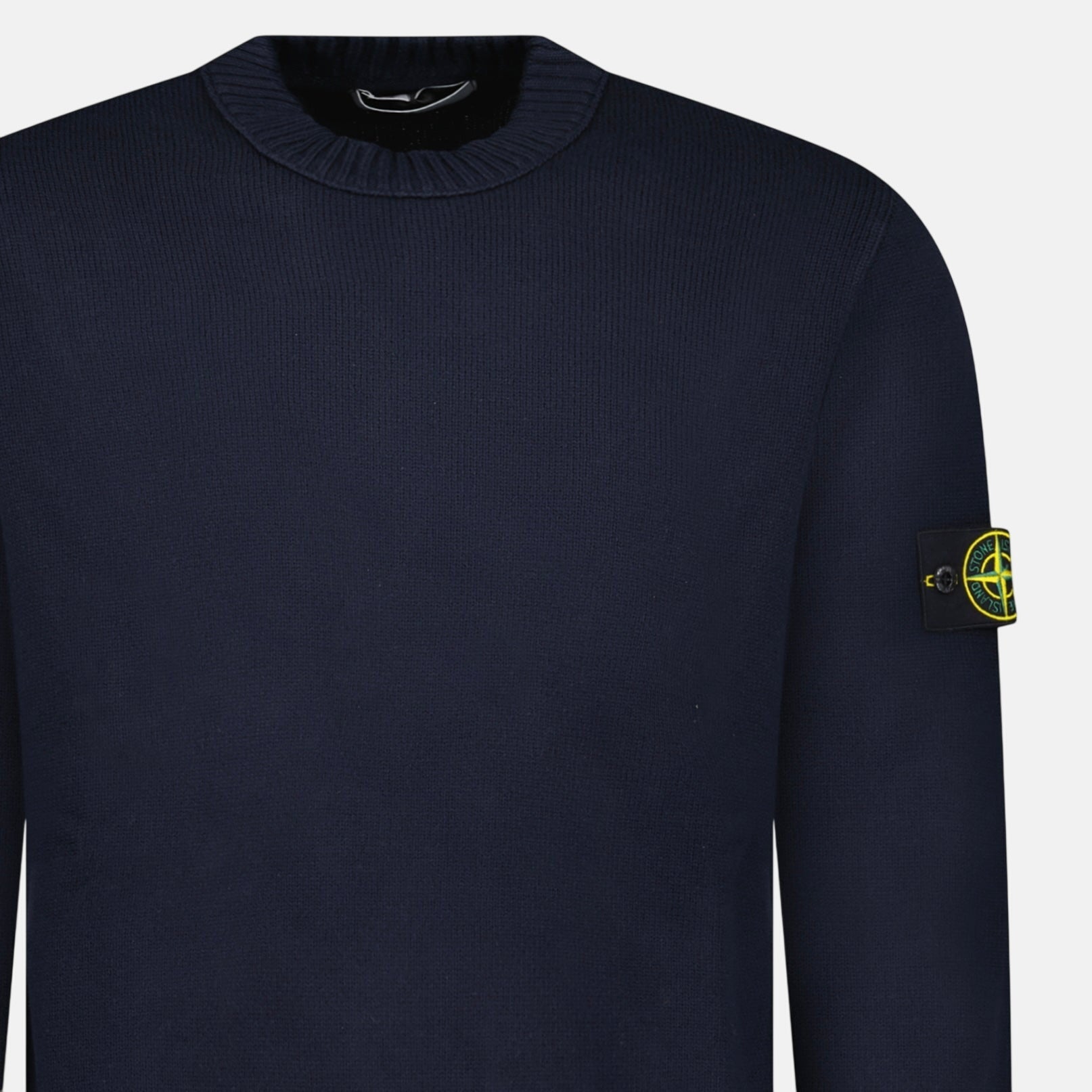 Stone Island Thick Knitted Compass - Badge Sweater Navy Blue - B25 - northern threads uk
