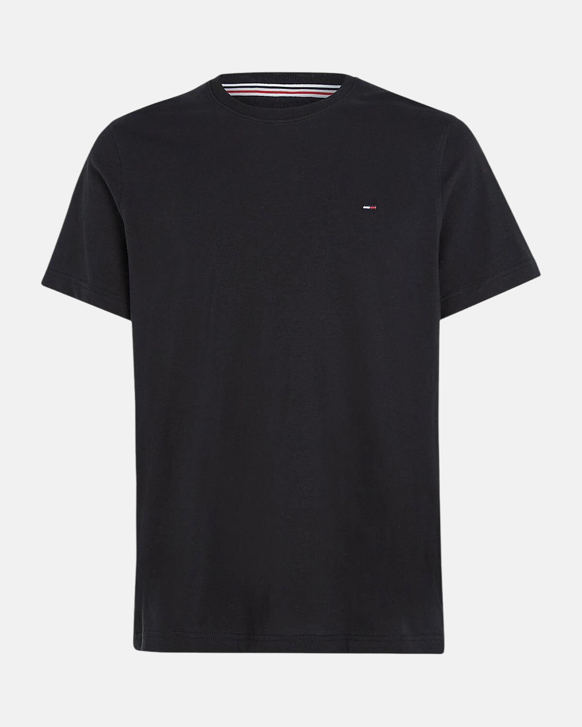 TOMMY HILFIGER TJ SLIM FIT FLAG T - SHIRT BLACK - TOMMY-HILFIGER-DM0DM04411-078-M - northern threads uk