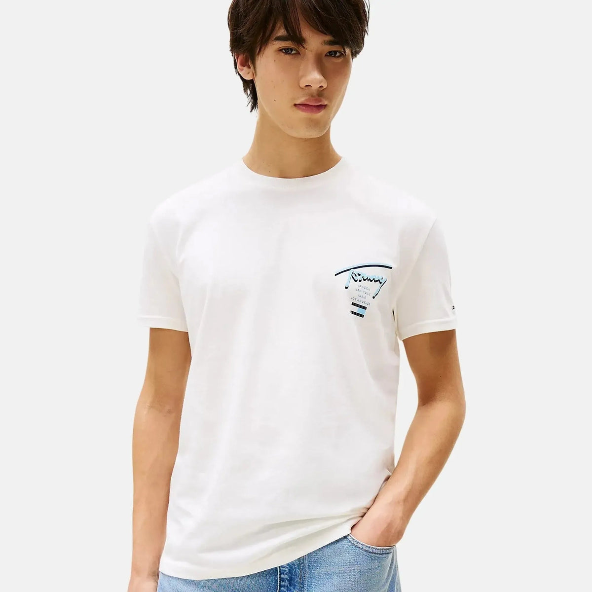 Tommy Jeans City Graphic T-Shirt Ecru | Northern Threads Designer Menswear