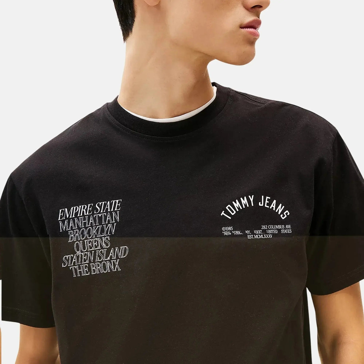 Tommy Jeans Graphic Boroughs T-Shirt Black | Northern Threads Designer Menswear