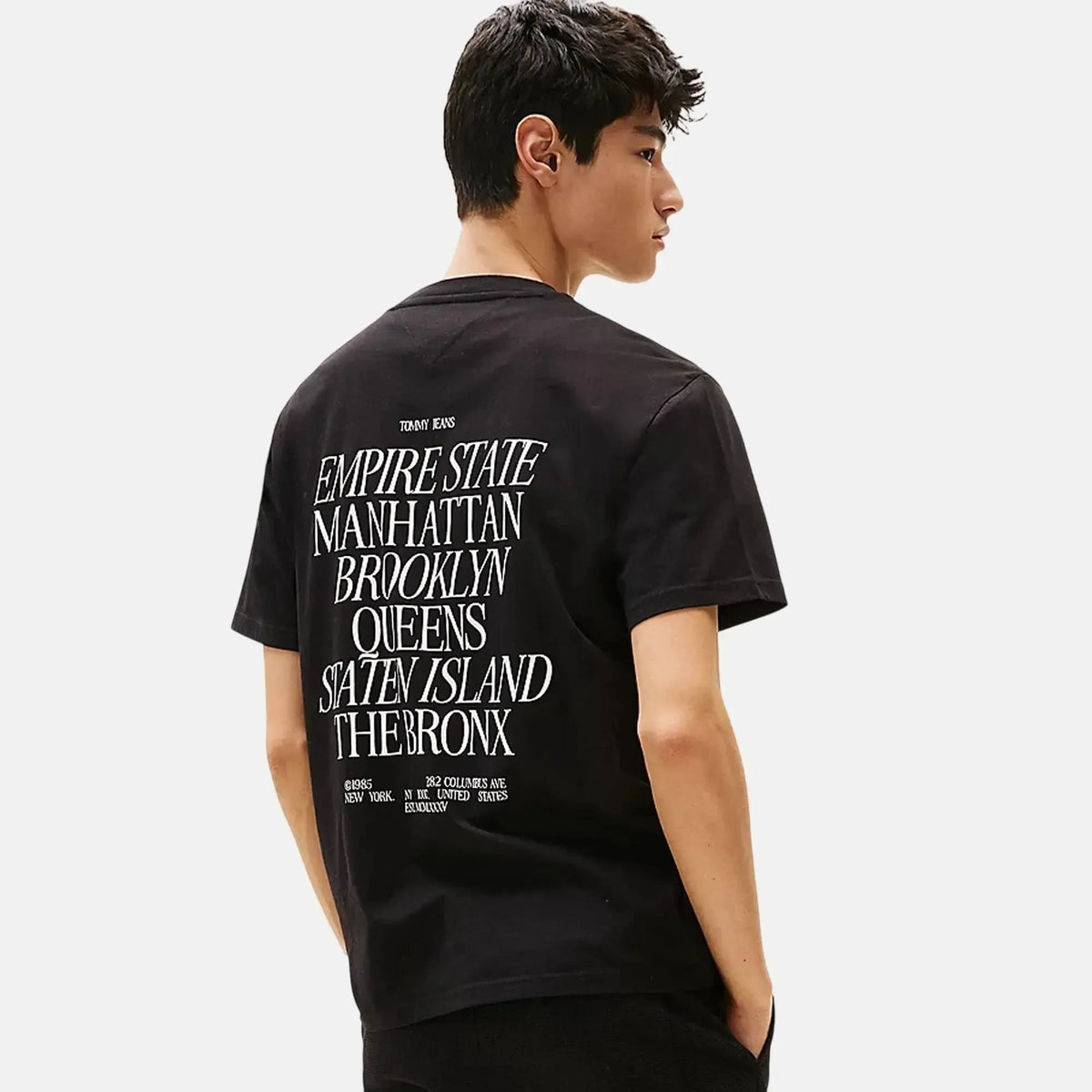 Tommy Jeans Graphic Boroughs T-Shirt Black | Northern Threads Designer Menswear