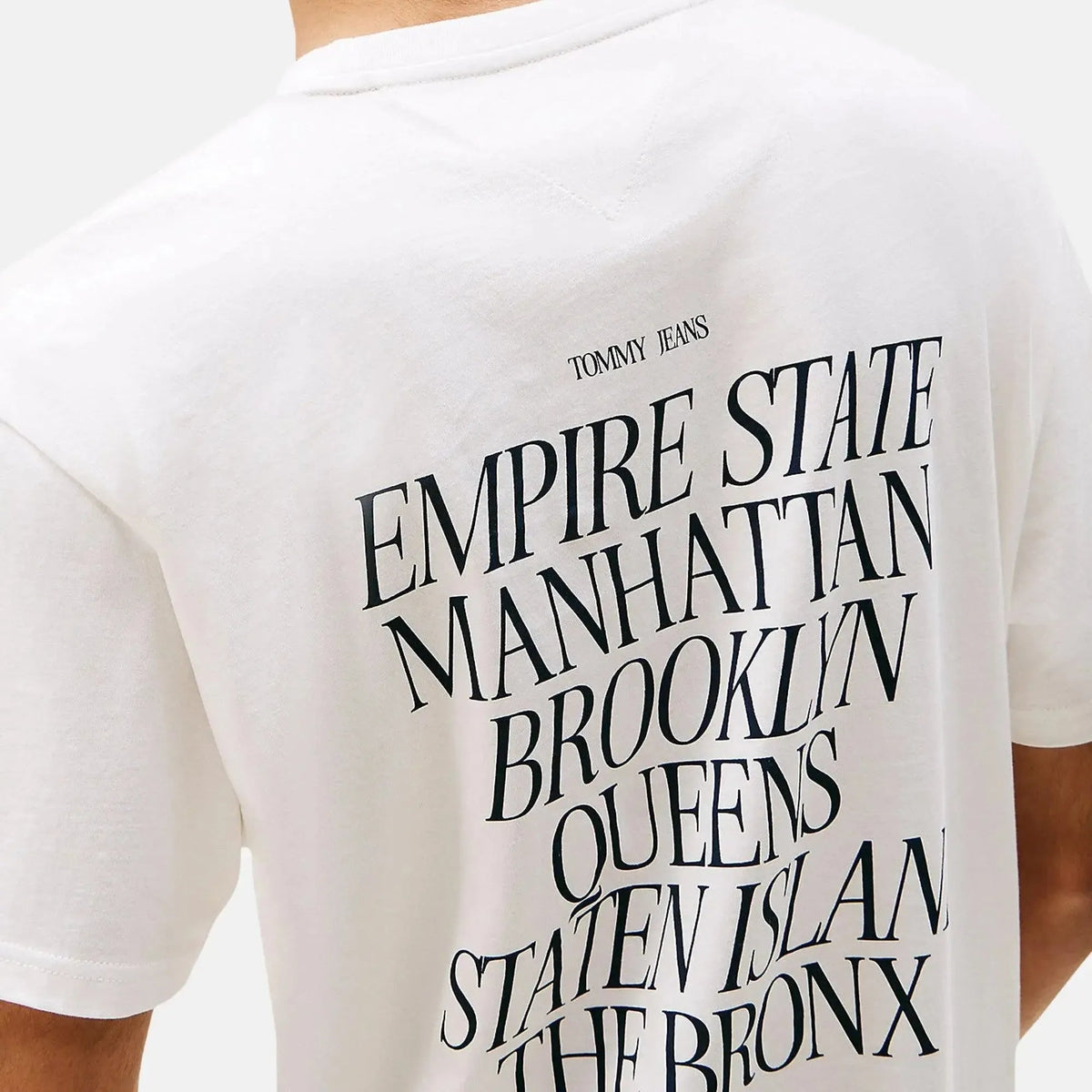 Tommy Jeans Graphic Boroughs T-Shirt Ecru | Northern Threads Designer Menswear